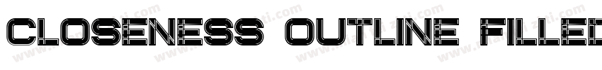 Closeness Outline Filled Regular字体转换